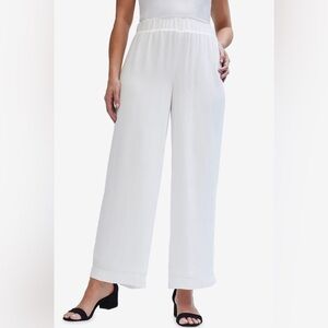 H&M White Straight Leg Flowy Pant